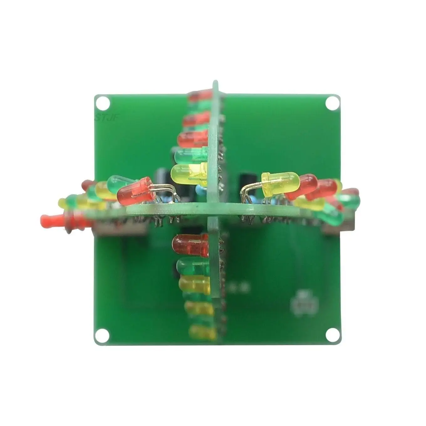 ثلاثي الأبعاد ثلاثية الأبعاد شجرة عيد الميلاد LED لتقوم بها بنفسك عدة أحمر/أخضر/أصفر LED فلاش مجموعة الدوائر الإلكترونية متعة جناح