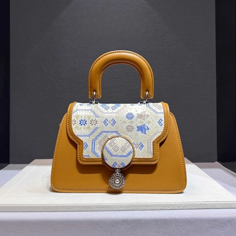 

Original Design Real Leather Embroidery Handbag New Shoulder Handbag Cross-body Bags for Women Hot Selling Сумка Женская