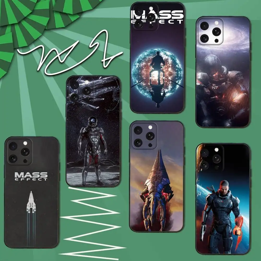 

N7 M-Mass Effect Game Phone Case For iPhone 16e,16,15,14,13,12,11,Pro,X,XS,Max,XR,Plus,Mini Soft Black Cover