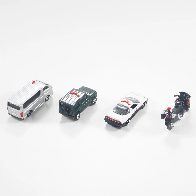 TAKARA TOMY Tomica 4pcs/set Patrol Police Car Set Scale 1/64 Mini Gt Die-cast Alloy Car Model Children\'s Toy Christmas Gift