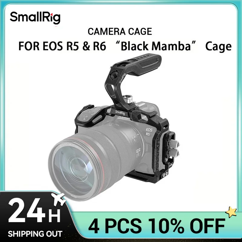 SmallRig Black Mamba Camera Cage with HDMI cable clamp and Top Handle Kit for Canon EOS R5 & R6 & R5 C  Only for Spain