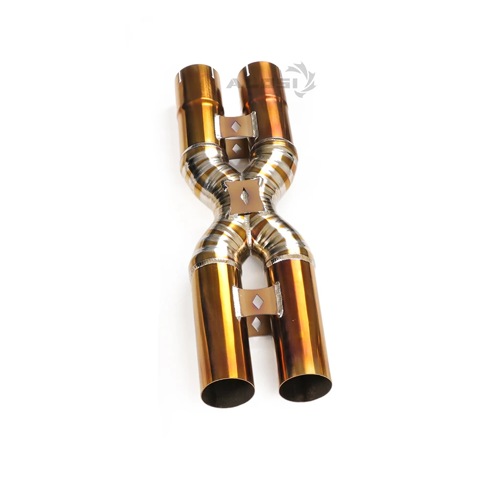 Factory Wholesale Mid Pipe X Pipe Exhaust for Ferrari 812 812 GTS Titanium Material  Modification Car Exhaust System