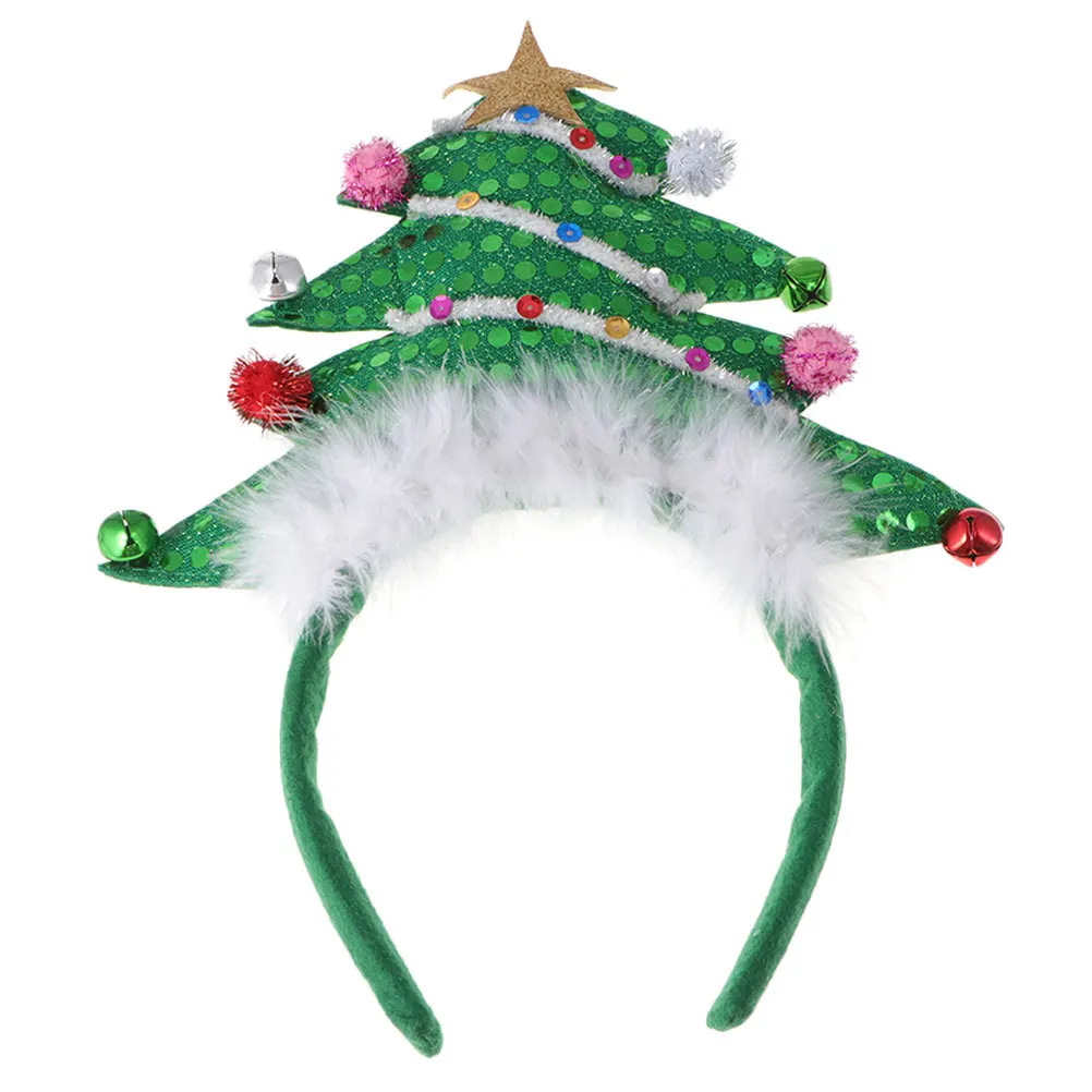 

Christmas Tree Bell Headband Non-Deformation Kids Hair Hoop Perfect for Christmas Carnival Party Hair Accessories