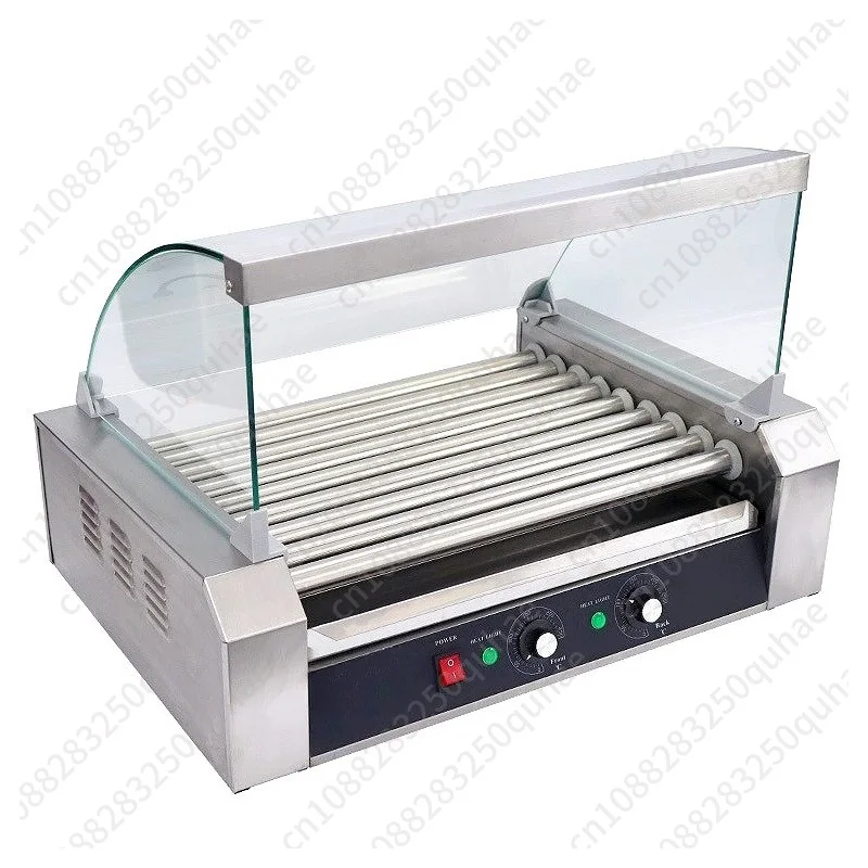 Commercial Stainless Steel Hot Dog Roller Grill, 5/7/9/11 Rollers Sausage Roaster