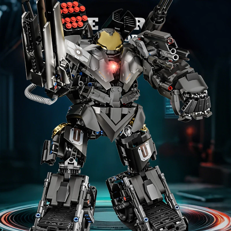 Batalha de combate mech modelo moc tijolos kit super mecha robô blocos de construção figura ação quebra-cabeça brinquedos adulto presente aniversário haste novo
