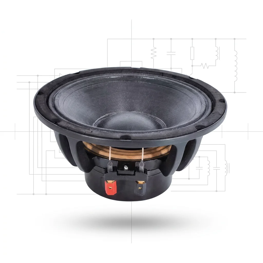 8 Inch Pro Active Subwoofer Speaker 90-5k Wide Frequency Range OEM 200 RMS Power 95db Neodymium Magnet Mid-bass 8NDL65