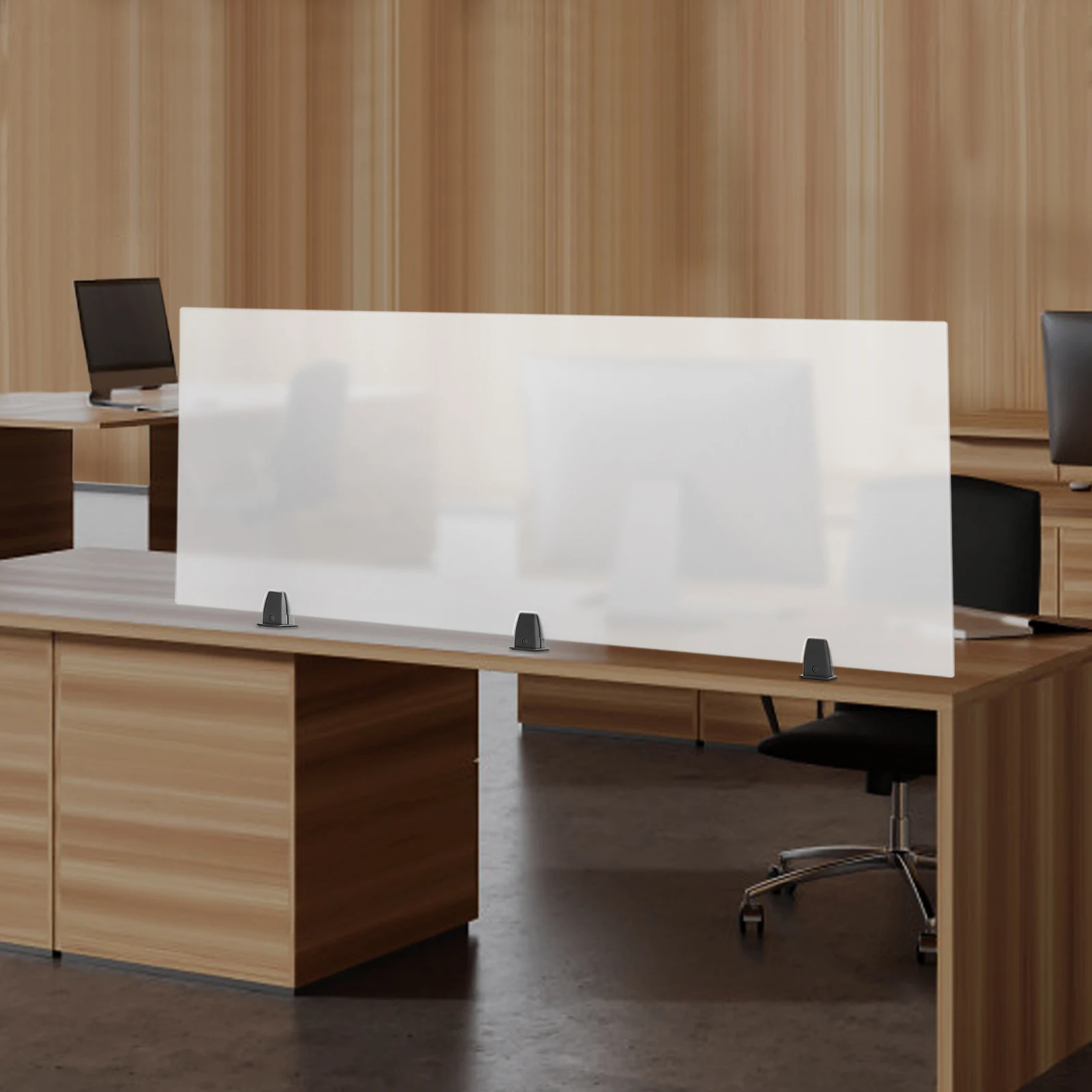 مقسم مكتب حديث شفاف، سهل التركيب ونظيف بدون جهد لعزل الخصوصية، وتحسين كفاءة دراسة العمل #4