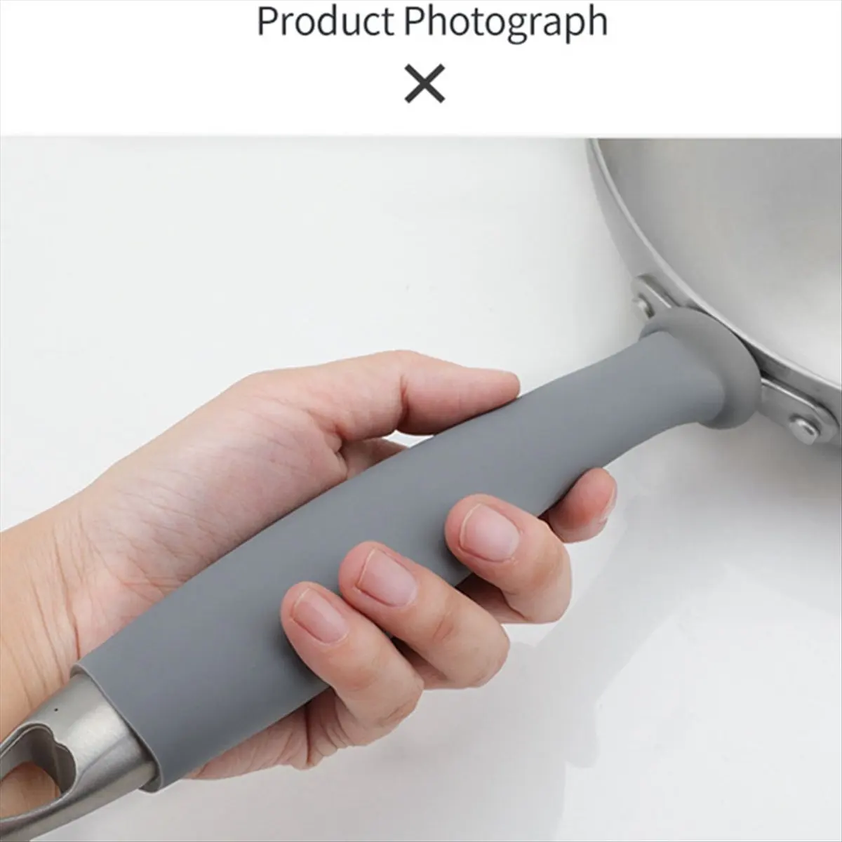 A45I 3PCS Pot Handle Insulated Rubber Bracket Silicone Hot Frying Pan Handle Bracket Pot Rack Cover Cover Anti-Scald Handle