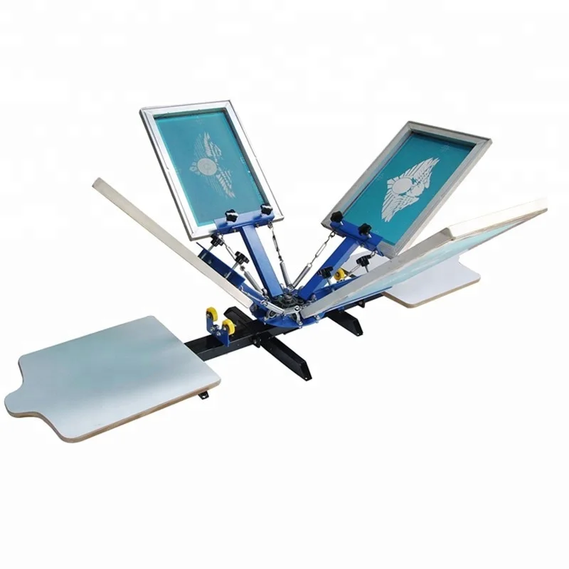 Manual Rotary Table Top Print Screen Printer DIY For T-shirt Screen Printing Equipment