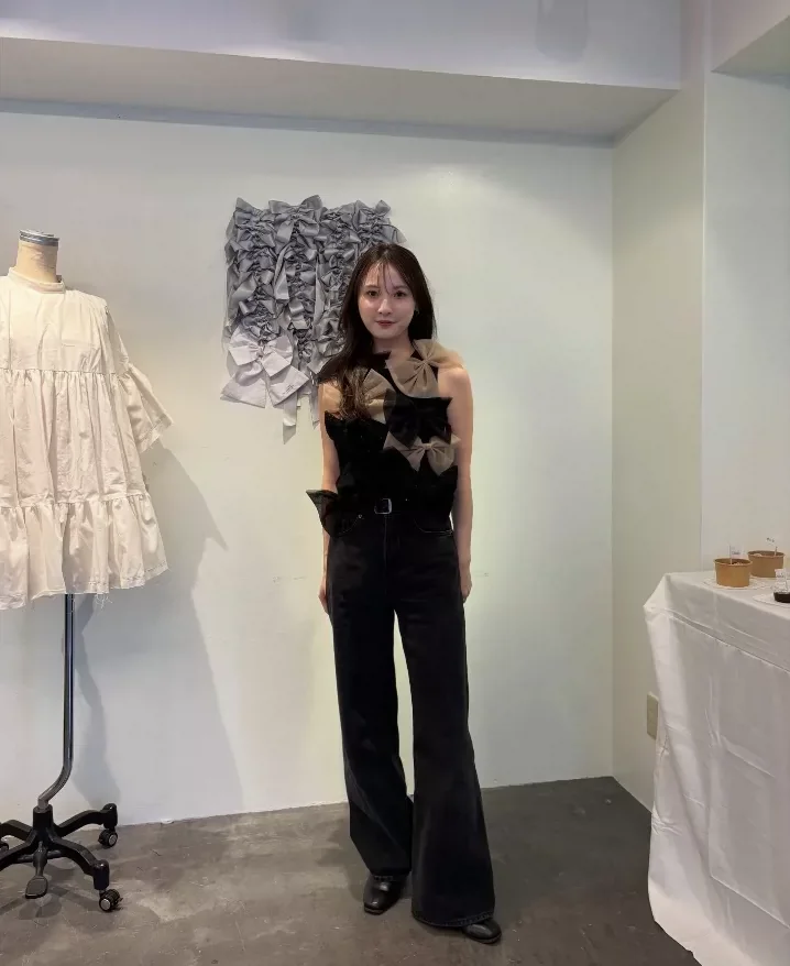 Lady Tank Tops Japanese Style Tank Top Fashion Full of Bow Design Crew Neck Caual Sleeveless Tops Summer Women Clothes
