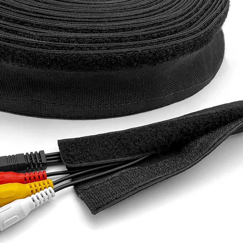 Self Adhesive Expandable PET Nylon Braided Cable Sleeve Temp 10-140mm 1-10M Wire Wrap for PC TV Home Electronic Cable Management