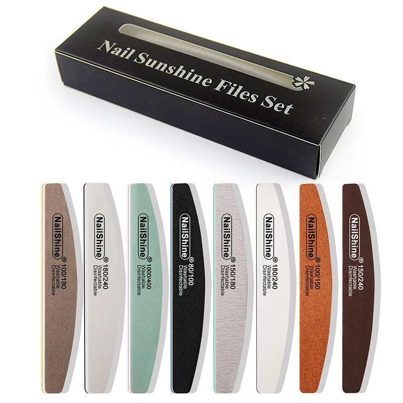 

8Pcs/Box Nail File Buffer Kit Gel Polishing Grinding Sanding Sponge Nails Files Set Manicure Professional Nail Care Beauty Tools