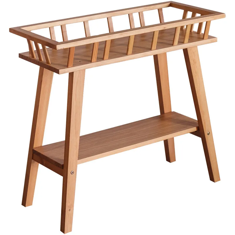 

Solid wood flower stand, flower pot storage rack, pine double floor-to-ceiling living room, balcony, bonsai plant decoration