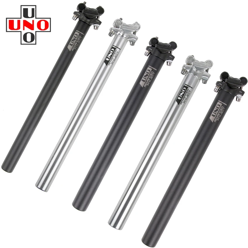 UNO Bicycle Seatpost Ultralight MTB Road Mountain Bike Seat Post Seat Tube 25.4/27.2/28.6/30.9/31.6*350/400mm Bicycle Parts