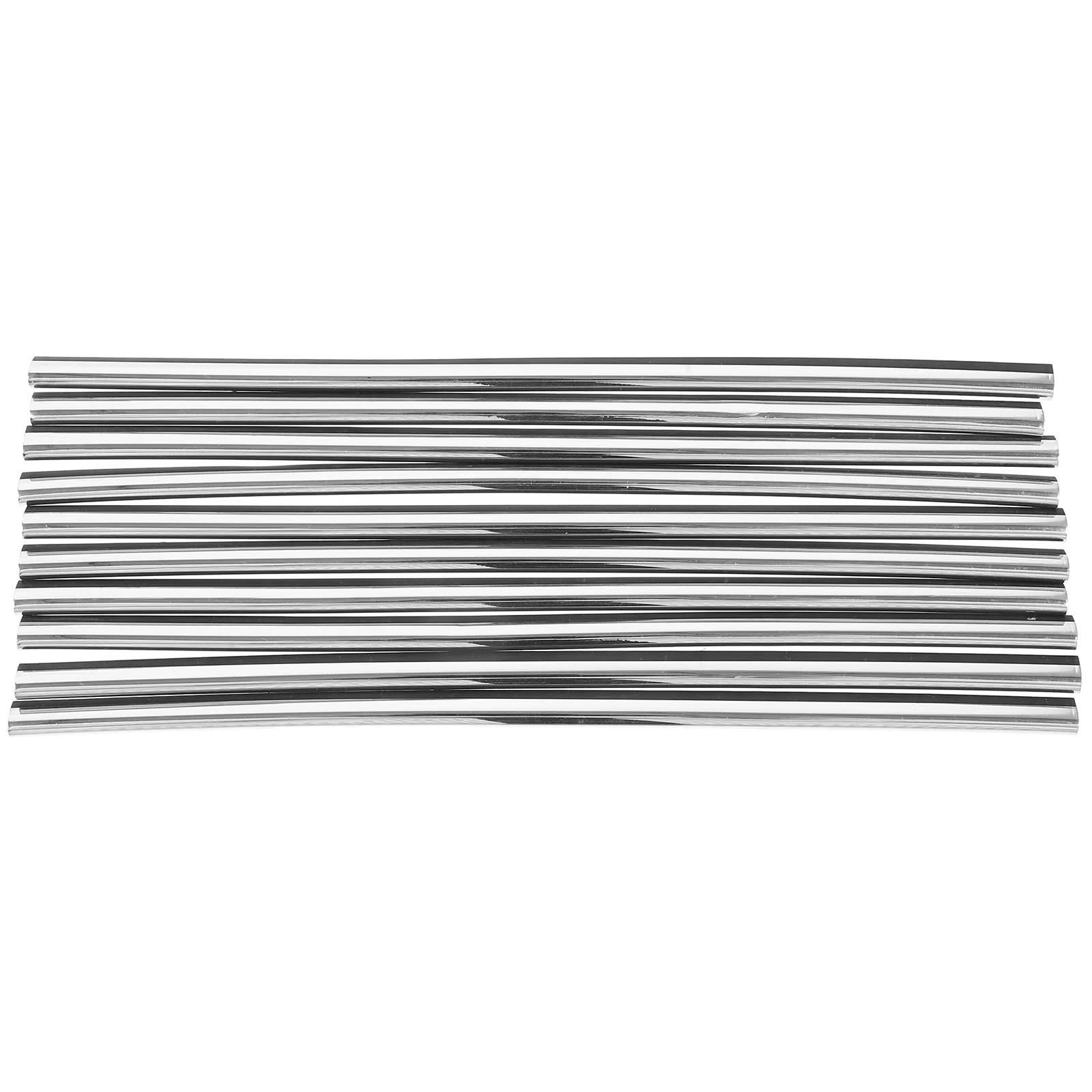 10 Pcs Car Air Conditioner Decoration Vent Accessories Strip Garnish Chrome Strips Outlet Trim Pvc Interior