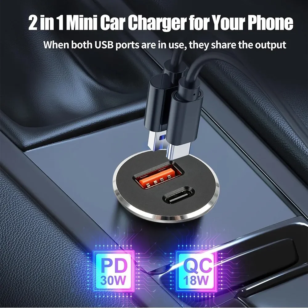 1/2 Stück 12V/24V USB-Steckdose PD Typ-C QC3.0 USB-A Dual-Port Aluminium Schnellladebuchse für Auto, Wohnmobil, Camper, LKW, Boot – Detail 7