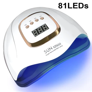 81 LED Professional UV LED เครื่องเป่าเล็บโคมไฟสําหรับเล็บเจลเครื่องเป่าเล็บอุปกรณ์เสริม Curing Gel Toe Nails