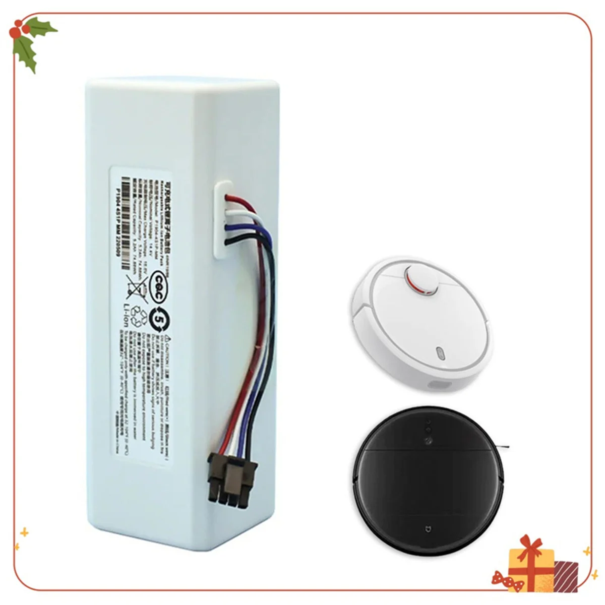 ใหม่ 💯    P1904-4S1P-MM 14.4V 12800mAh แบตเตอรี่เหมาะสําหรับ Xiao Mi Mi Home 1C STYTJ01ZHM หุ่นยนต์กวาดอุปกรณ์เสริมแบตเตอรี่