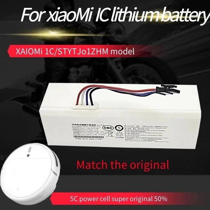 14.4V Battery 5600mAh Robot Vacuum Cleaner 1C Battery For Xiaomi Mijia 1C STYTJ01ZHM Robot Vacuum Mop Cleaner