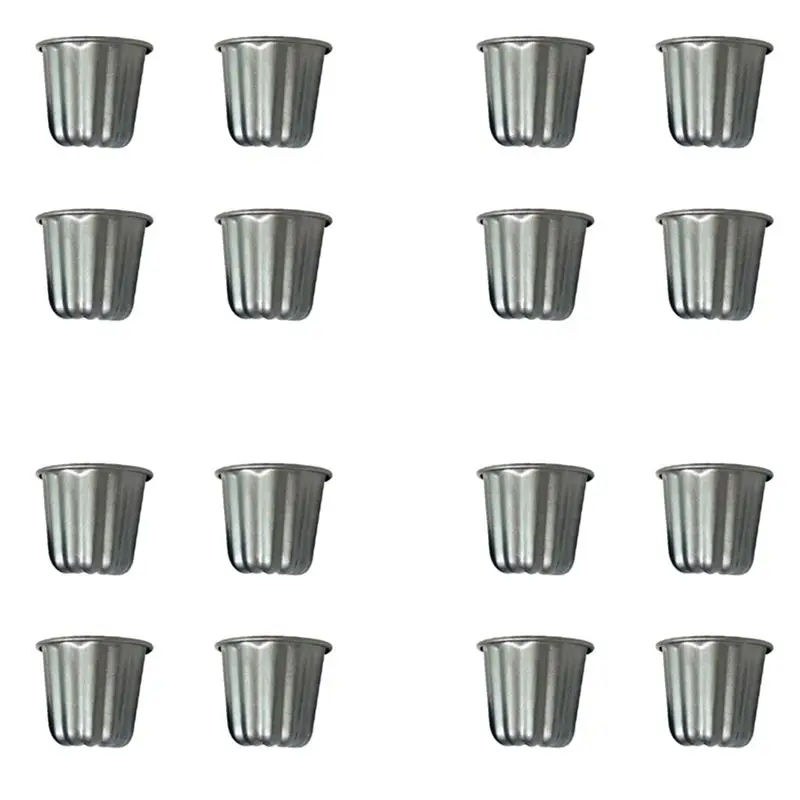 BAAJ-4X Canele Mold, Cannele Muffin Cup, 4Pcs Non-Stick Cannele Mould Gray-Black Canneles