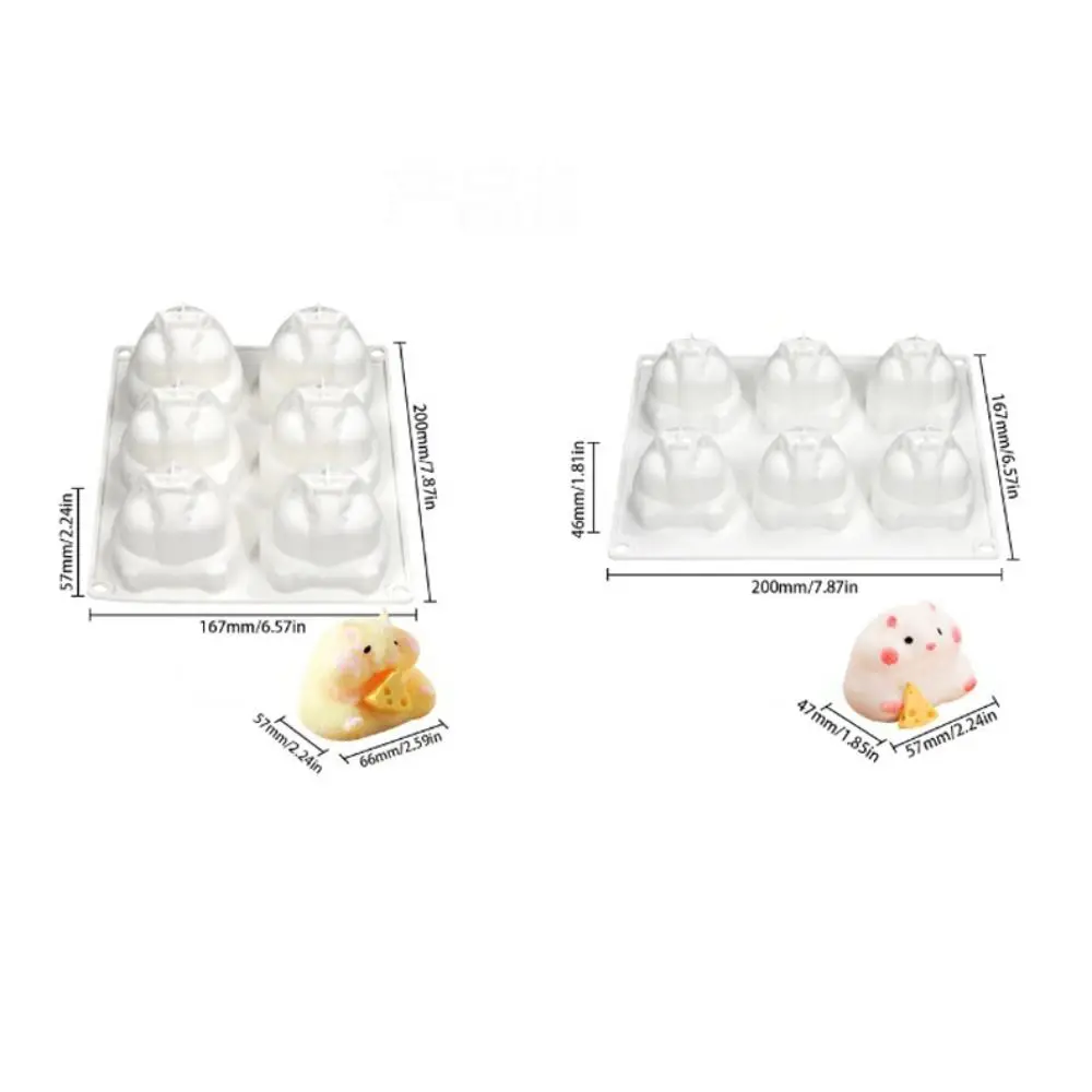 Cetakan Hamster Silikon Kreatif Buatan Tangan DIY Cetakan Kue Bentuk Tikus Alat Memanggang Coklat