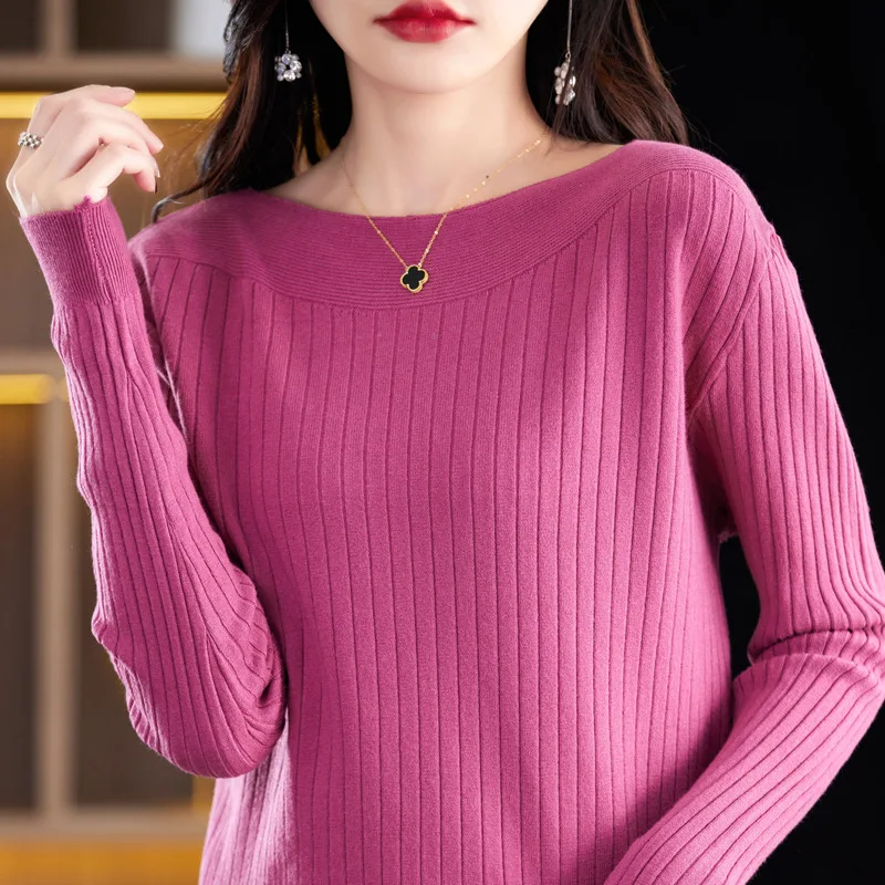 Women's round Neck Drawstring Sweater Comfortable Fit Casual Knitted Top Bright Thread Detailing Autumn Winter Essential