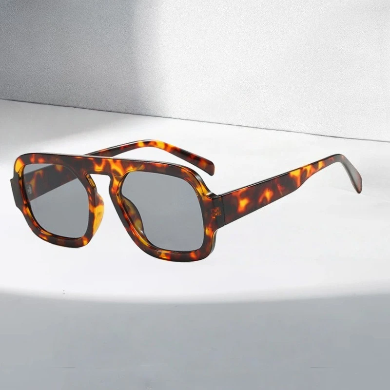 

Retro Single Bridge Sunglasses for Women Unique Minimalist Aviator UV Protection Glasses Versatile Fashion Men's Goggles