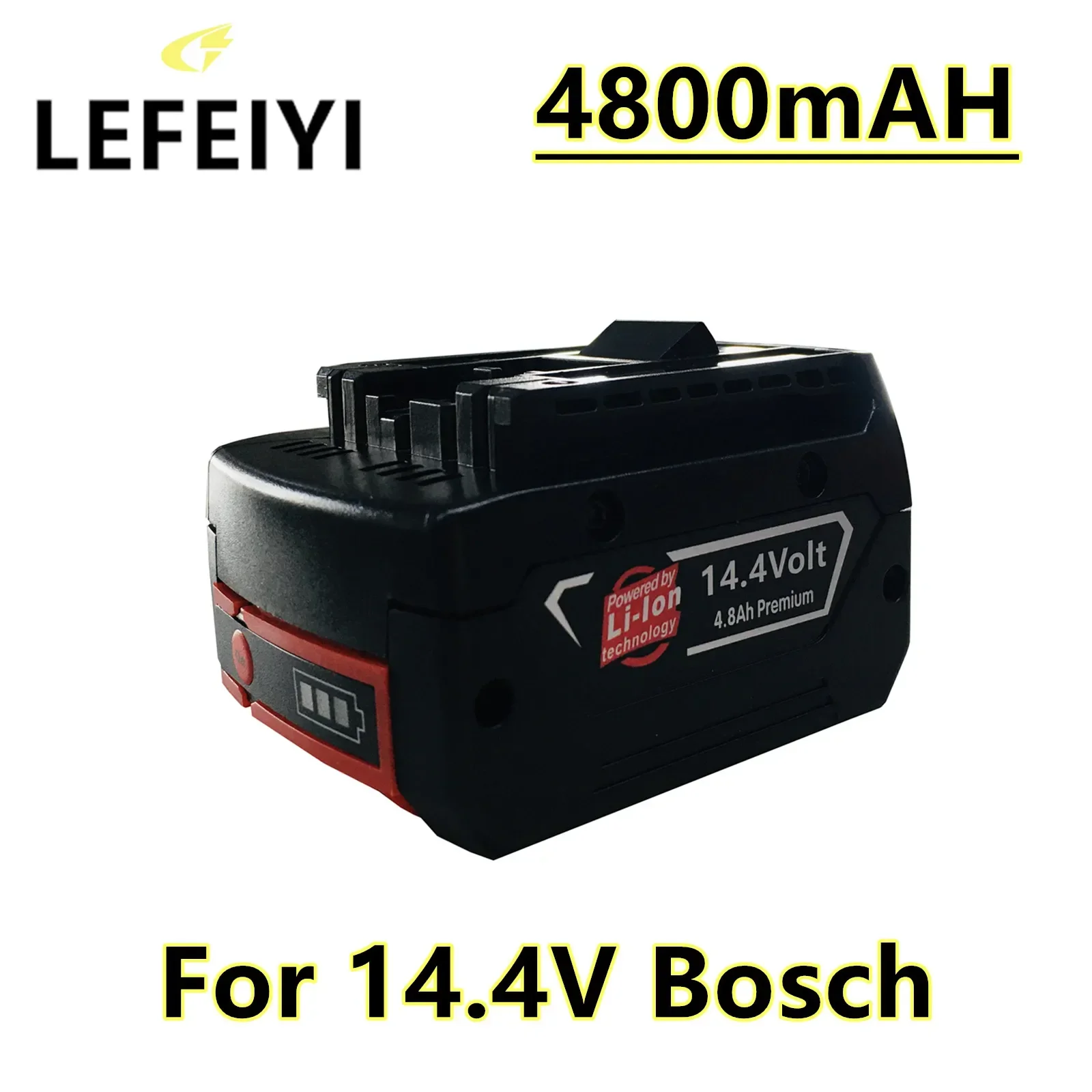 Latest Upgrade 14.4V BAT614 4800mAh Replace Li-ion Battery Pack for Bosch Electric Drill Screwdriver BAT607,BAT614G 40M