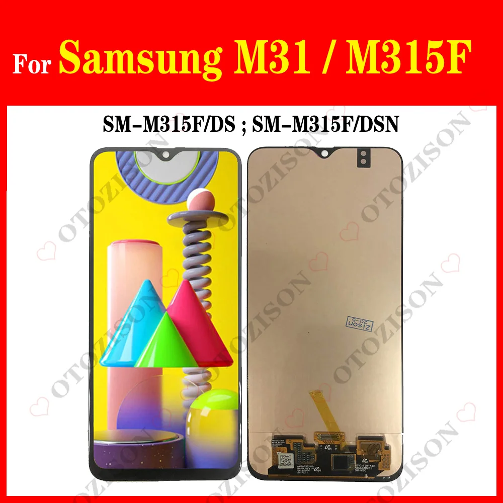 

Screen For Samsung For Galaxy M31 Lcd Display Touch Screen Digitizer Assembly For Samsung M31 M315 M315F SM-M315F Display Screen