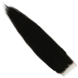 Full Shine 4x4 Natural Black Ultra-Thin Invisible Lace Brazilian Human Hair Closure with Free Part Natural Hairline