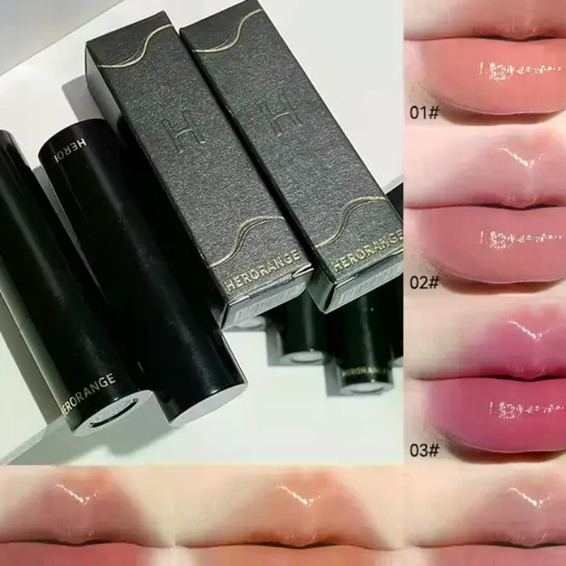 HERORANGE 3.5g Low Saturation Light Lipstick Multi-Purpose Stick Moisturizing White Natural Holding Mirror Lipstick