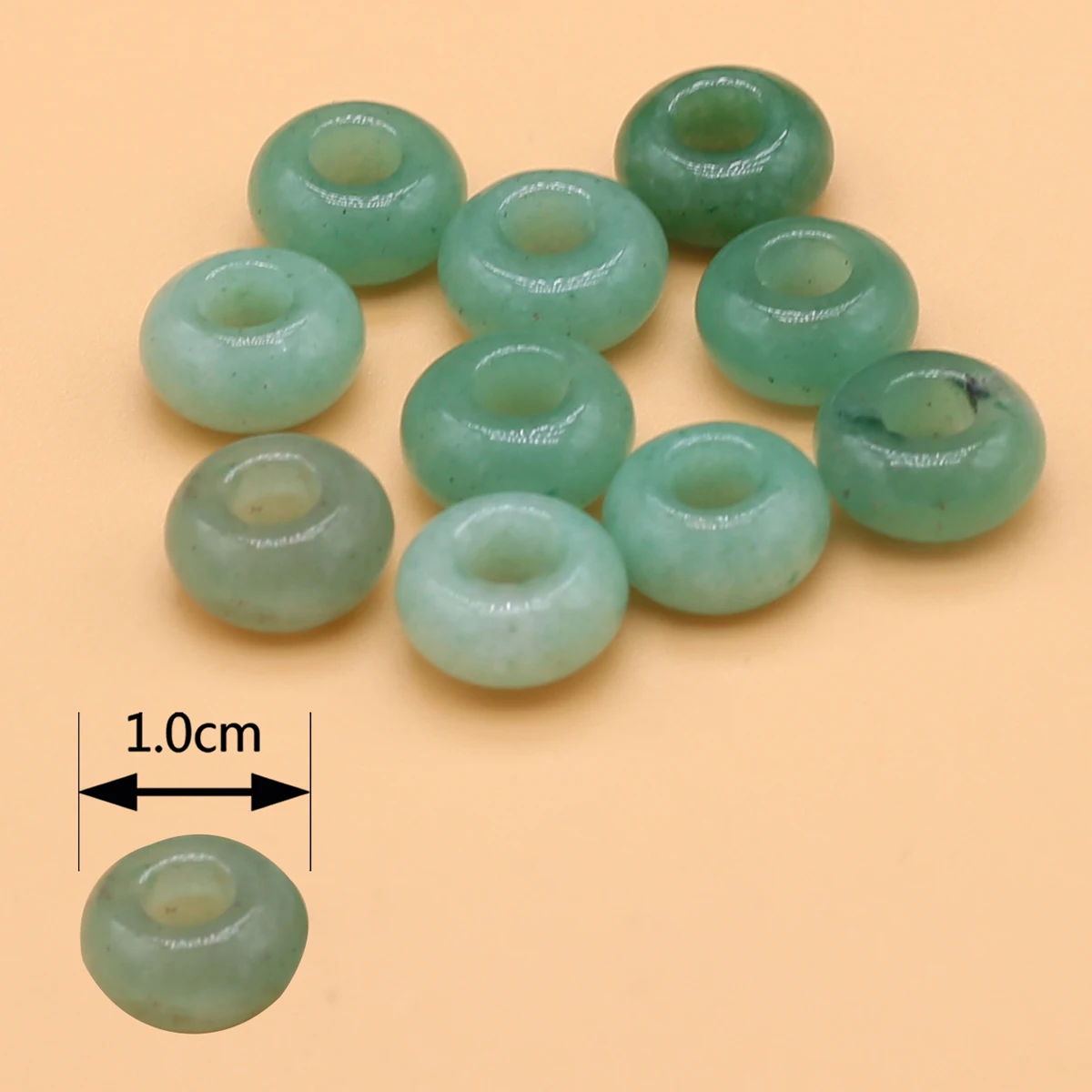 10 PCS Natural Stone Abacus Shaped Large Hole Beads Jewelry Making Beaded Necklaces Bracelets Earrings DIY Accessory Gifts