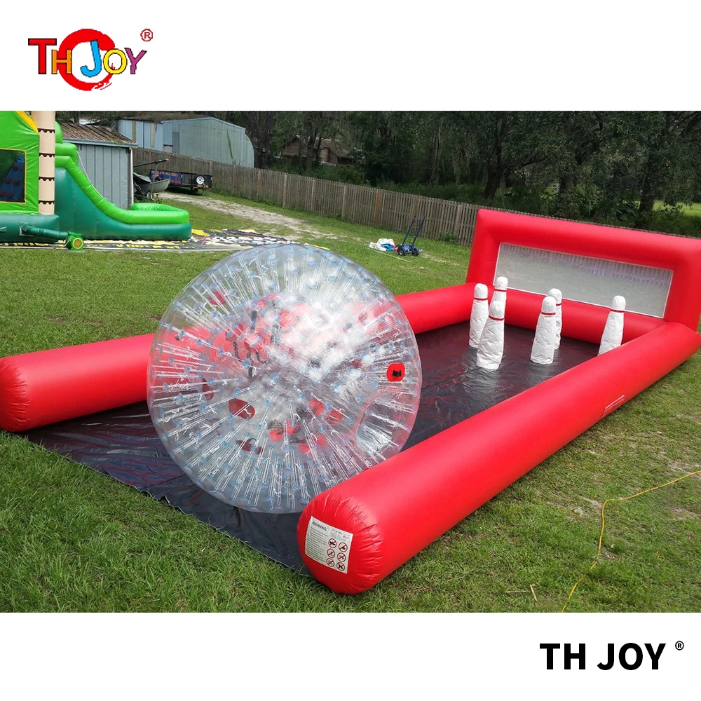 

giant inflatable bowling pins with zorb ball,bowling lanes,human inflatable bowling sport game,Inflatable Bowling zorb fighting