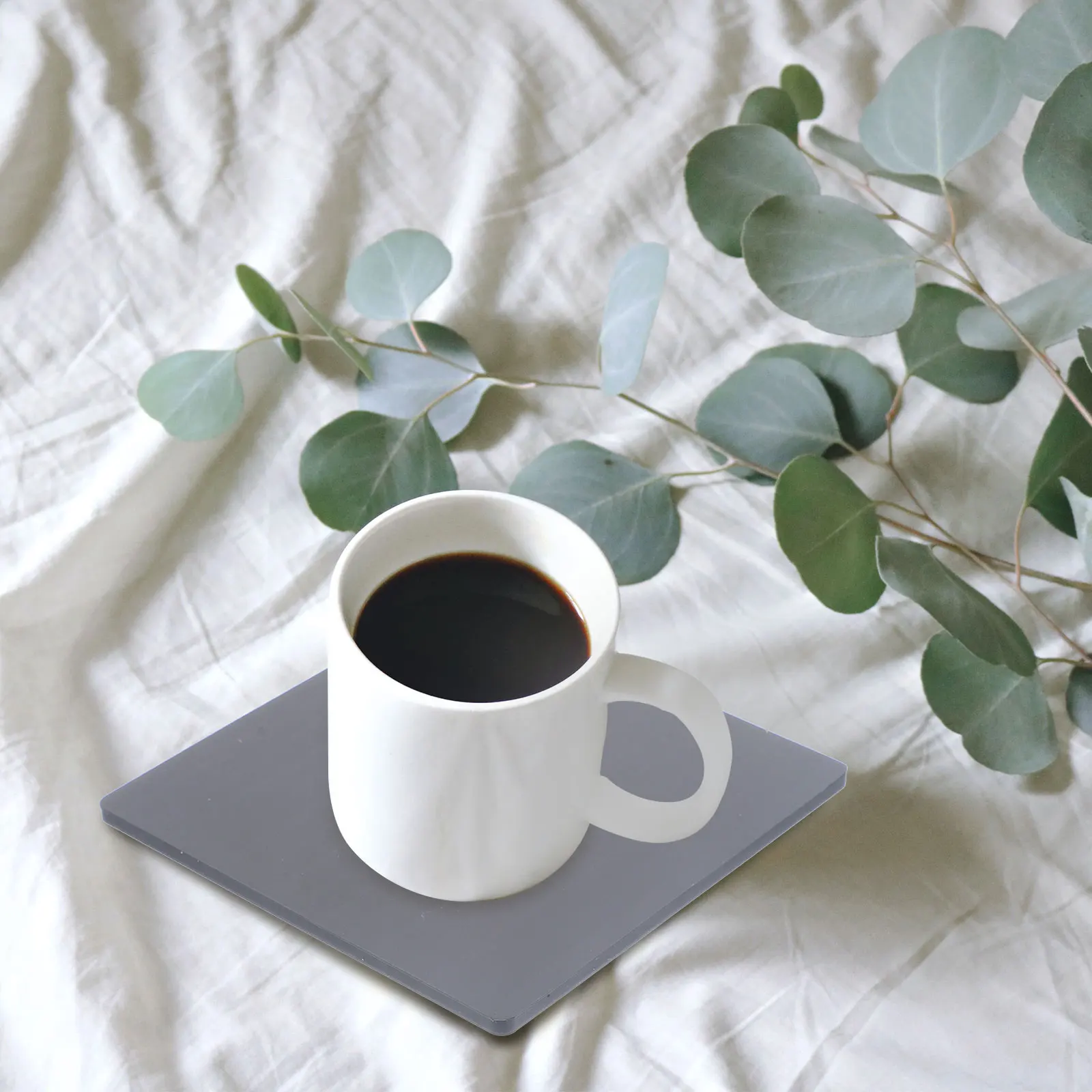 

4Pcs Cup Coasters Set Silicone Square Non-Slip Heat Resistant Mat for Home Kitchen Table Decorative Insulated Mug Pad