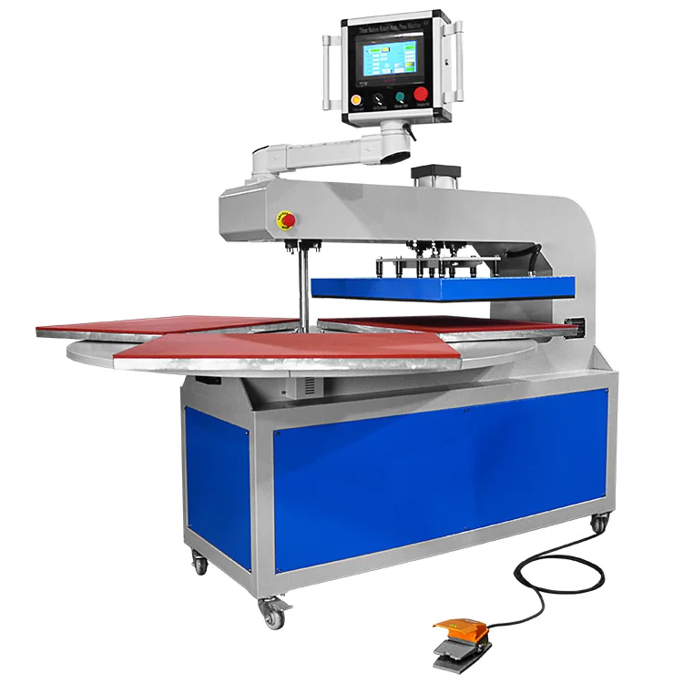 Factory 3 Station Rotary Tshirt Heat Press Machine Tshirt Printing Machine Heat Press