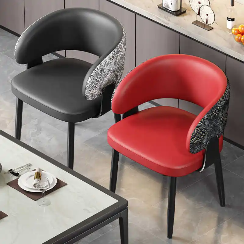 

New Chinese Style Light Luxury High-end Soft Pack Dining Chairs Backrests Home Restaurants Modern Minimalist