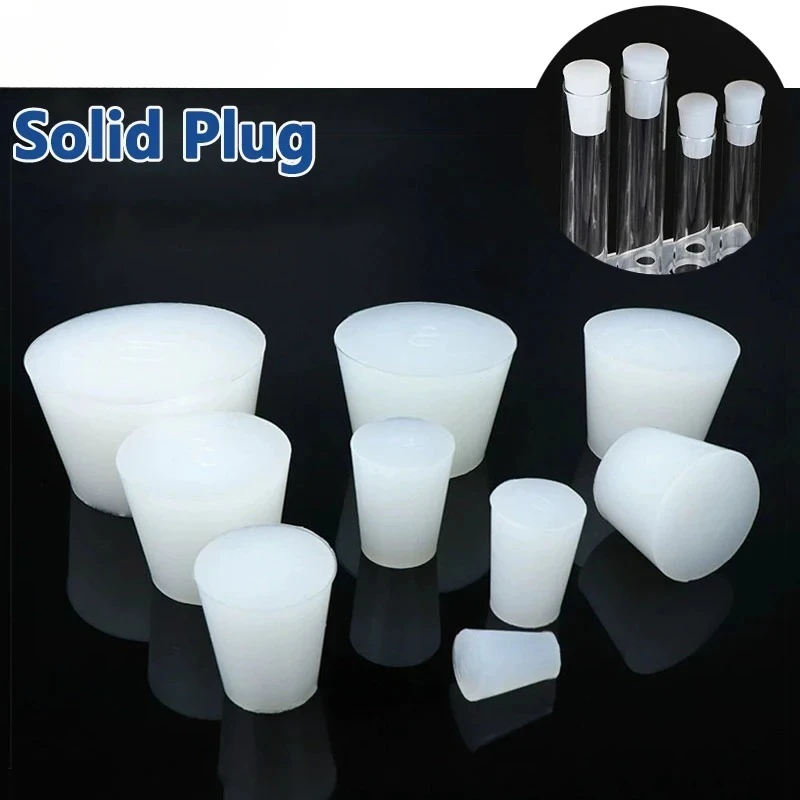 Without Hole Conical Stopper Solid Silicone Plugs Sealing Tapered Cover Rubber Caps For Fermentation Barrel Wine Bottle Tank