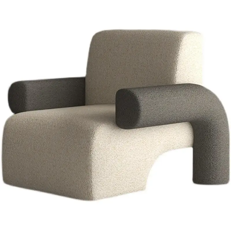 

Nordic light luxury single sofa chair simple living room small apartment Internet celebrity lazy leisure chair fabric designer