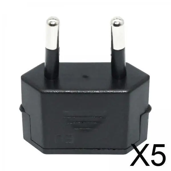 

High Performance European Plug Adapter Black Power Socket Converter for EU Travel and Office Use
