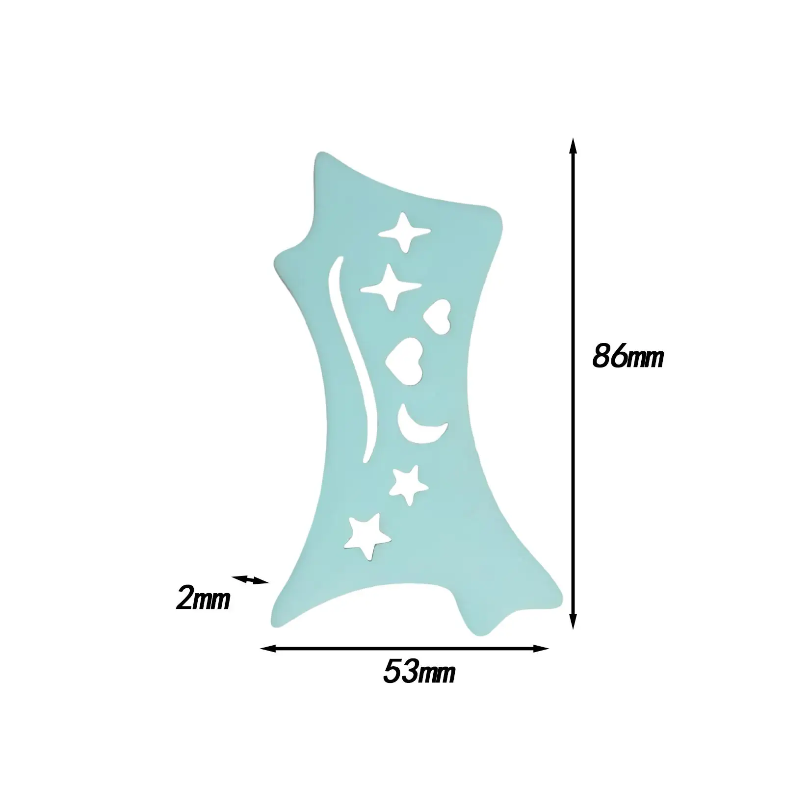 4xEyeliner Stencil อุปกรณ์ทาอายไลเนอร์ซิลิโคนอเนกประสงค์แบบใช้ซ้ำได้สำหรับเลดี้ บลู