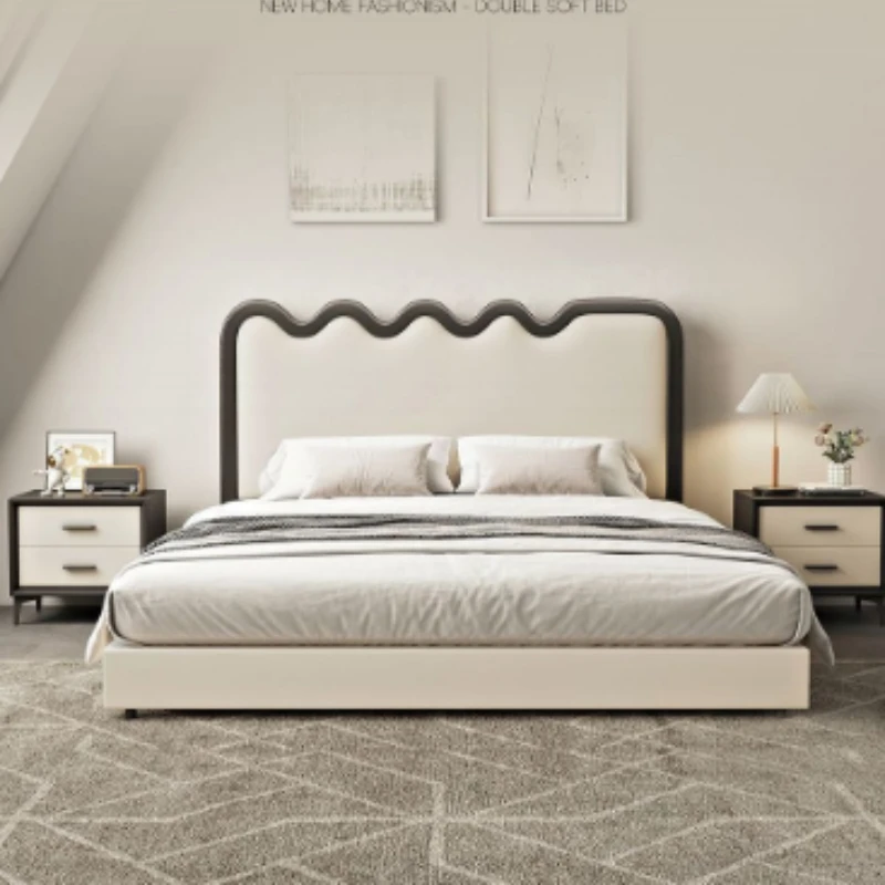 

Minimalist Unique Bed Aesthetic Organiser Nightstands Bedroom Bed Frame French Modern Camas Matrimoniales House Accessories