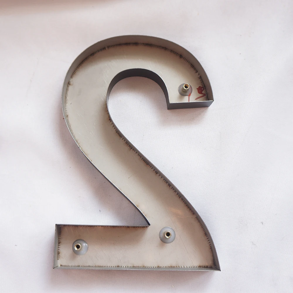 Custom Made 5'' Height Wall Mounted Brushed Stainless Steel 3D Letters