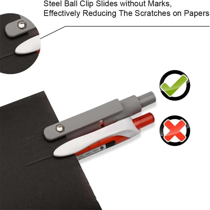 Quick Dry Ink Pens Gel Pens Fine Point Smooth Writing Retractable 0.5 mm Black Ink Pens Rollerball Pens for Note Taking School