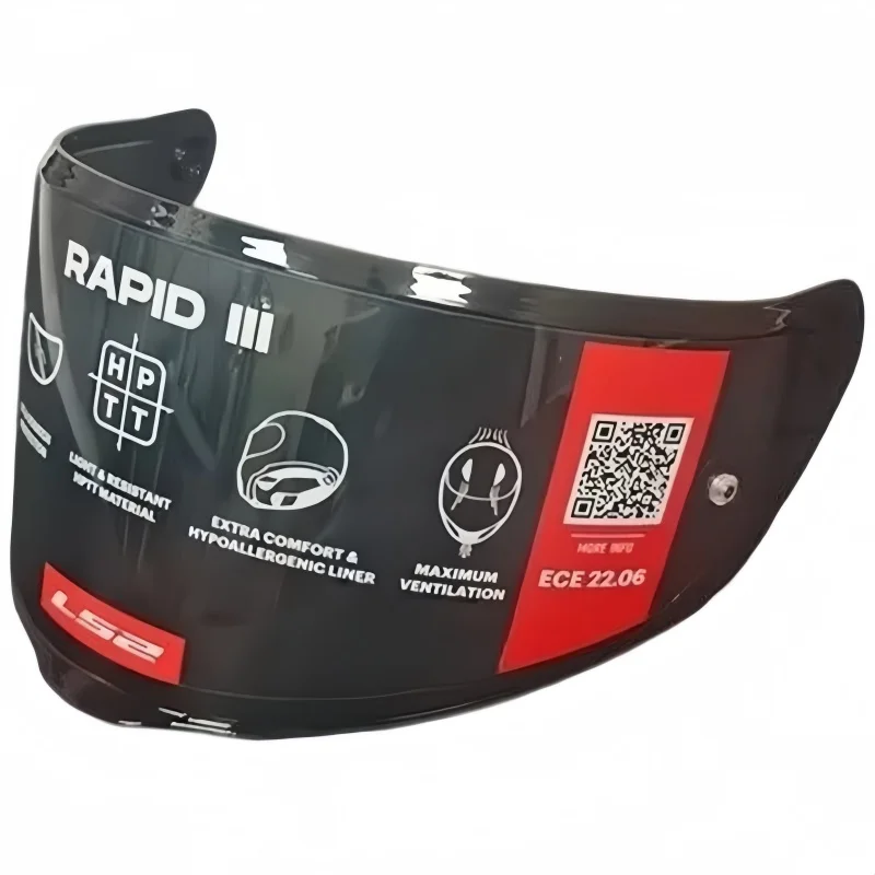 Hot FF820 Helmet Lens Visor for LS2 FF820 RAPID III Helmet Replacement light tea color Helmet Visors Anti-fog Sticker Accessorie