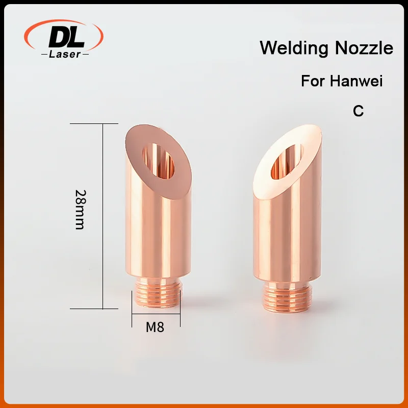 M8 HW Laser Welding Nozzle A-G Red Copper Welding Torch Thickened Handheld Laser Nozzle Consumables Welding Accessories