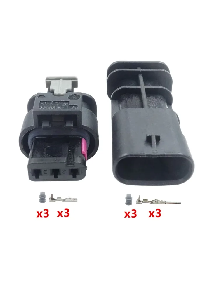 Prise de Radar de recul automobile étanche, 3 broches, 1718653-1 1-1718644-1 1-1703494-1 2-1718652-3 4F0973703 4F0 973 703, pour VW Audi