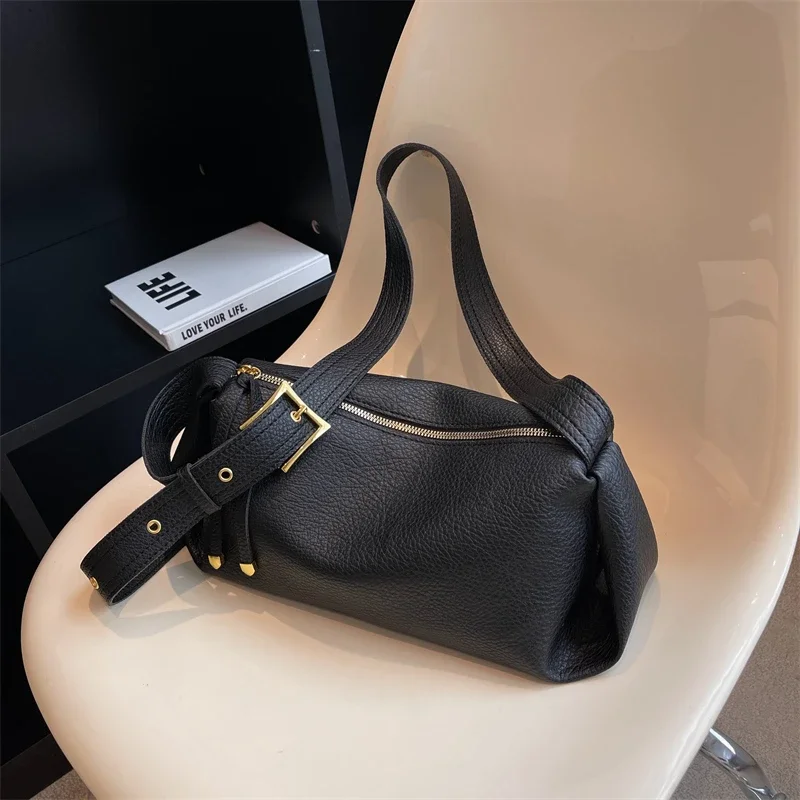 

Meet You Autumn Winter Vintage Large Capacity Soft Pu Leather Shoulder Bag Trend Fashion Designer Zipper Crossobody Handbags