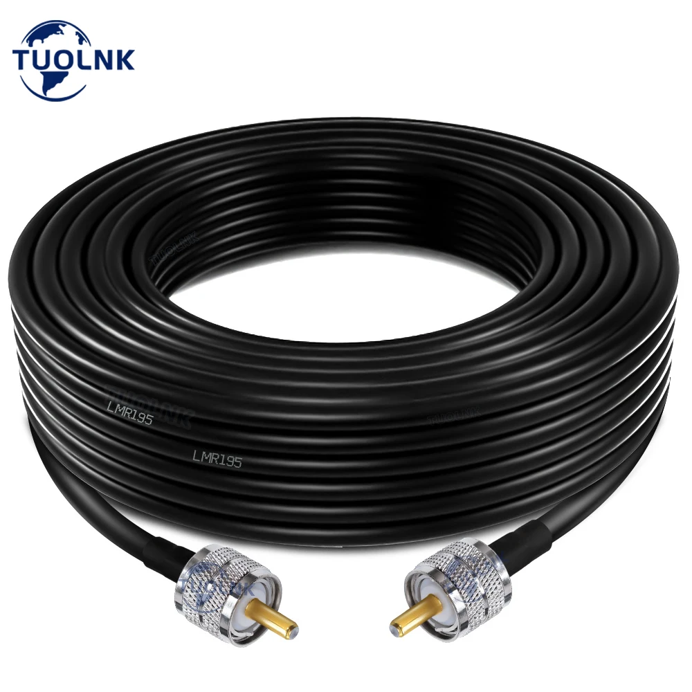 UHF Male/Female Connector PL259  LMR195 RF Coaxial Cable 50ohm PL259 LMR195 Coax Pigtail Wire Antenna Jumper Cable