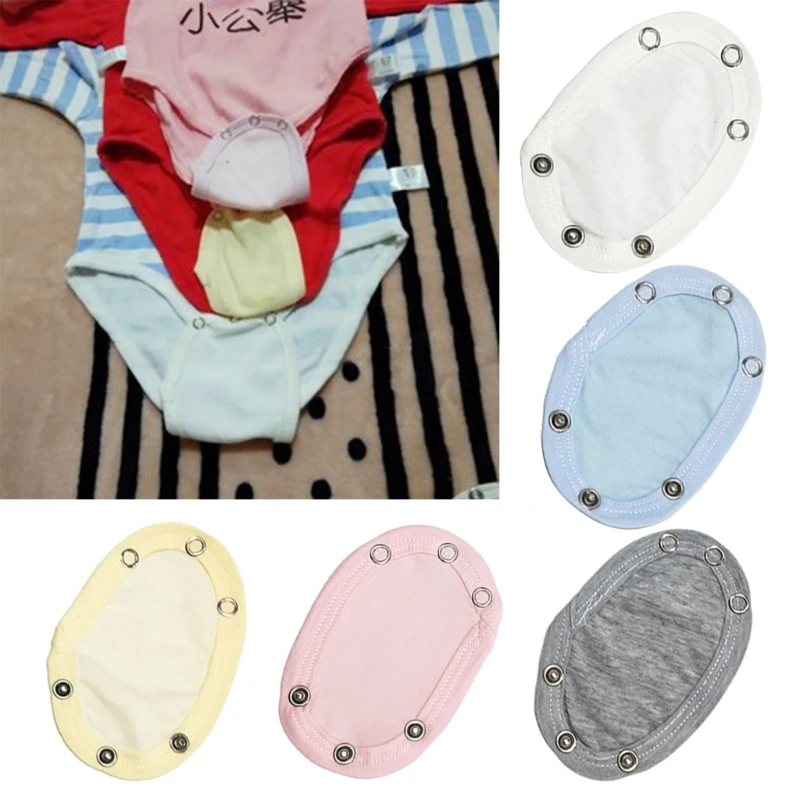 

5PCS Baby Jumpsuit Diaper Infant Romper Length Extender Newborn Bodysuit Snap Button Extended Diaper for Triangle Crotch