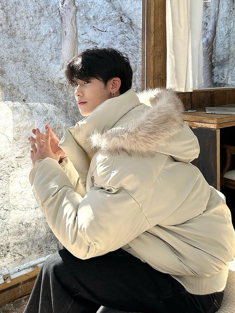 شتاء جديد بولي Leather الجلود سترة معطف الرجال ort Thi الدافئة القطن الأمريكية العصرية الخبز Sle ملابس خارجية الوقوف صالح الشباب Faion